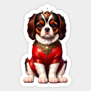 Cocker Spaniel in Red Rock Star Leather Jacket Sticker